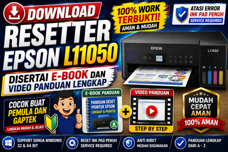 Download Resetter Epson L11050 Disertai E-Book dan Video Panduan Cocok Buat Pemula dan Gaptek