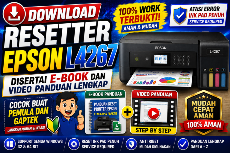 Download Resetter Epson L4267 Disertai E-Book dan Video Panduan Cocok Buat Pemula dan Gaptek