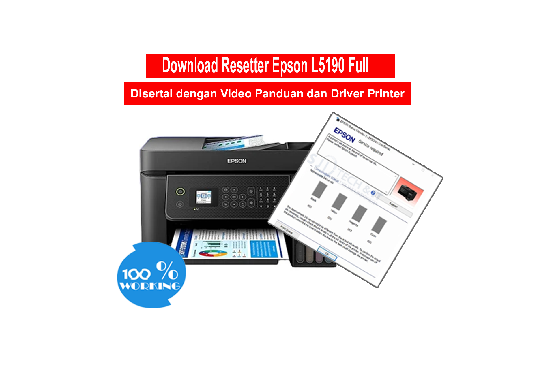 Download resetter epson L5190 Panduan cara reset dan Driver