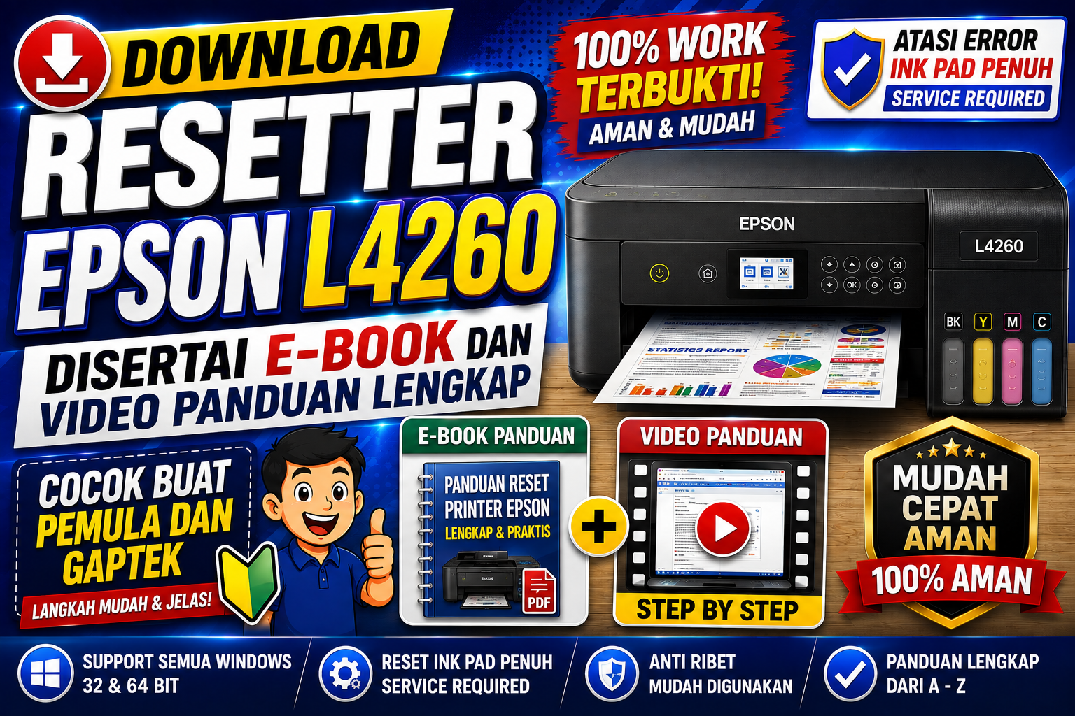 Mengenal fitur apa saja yang terdapat pada resetter Epson L4260